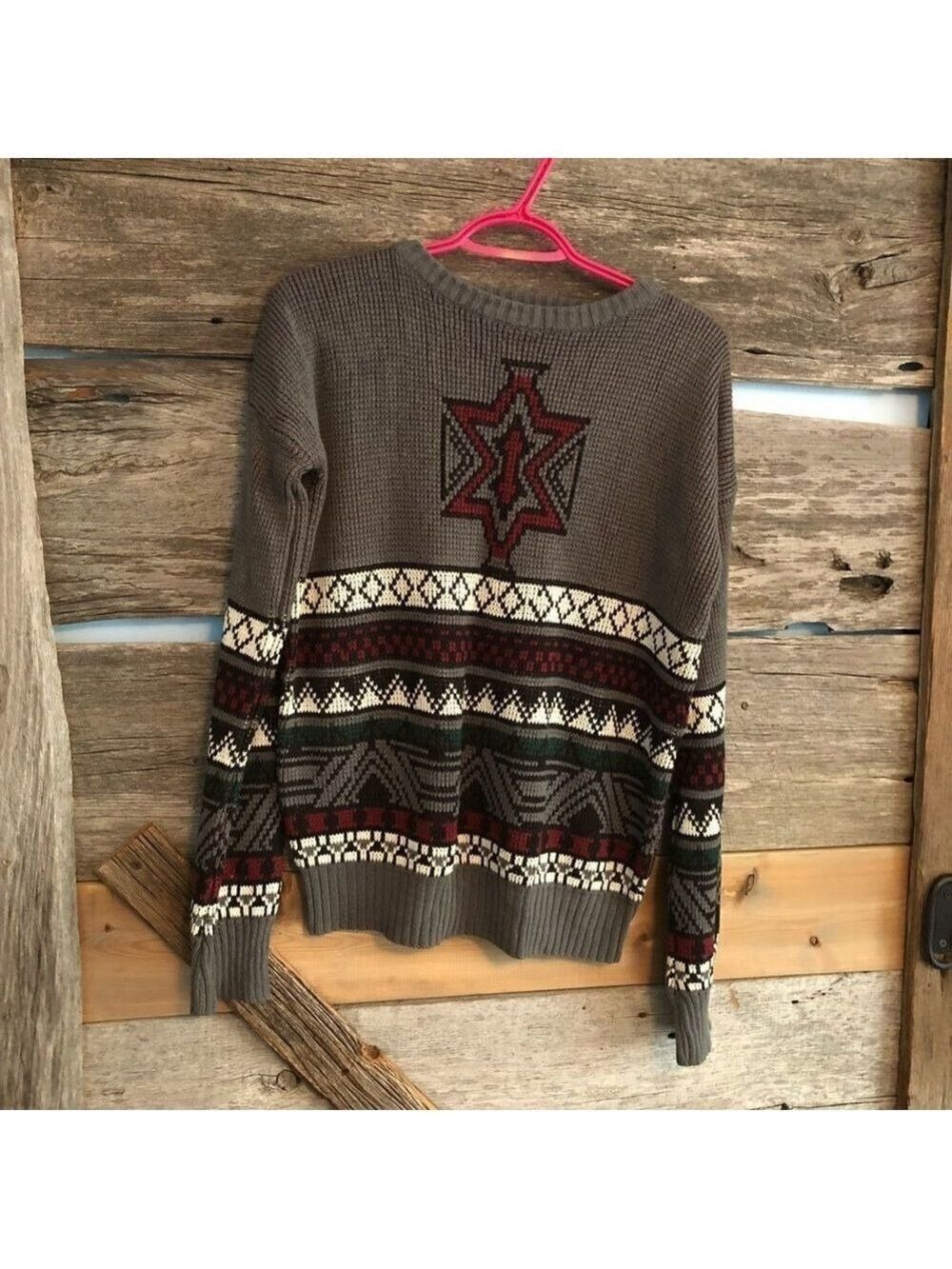 𝅺vintage Geoffrey Hayes unisex knit sweater size M